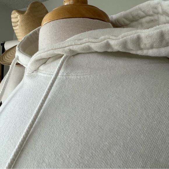 LOS ANGELES EMBROIDERED WHITE HOODIE SWEATSHIRT - Picture 9 of 9